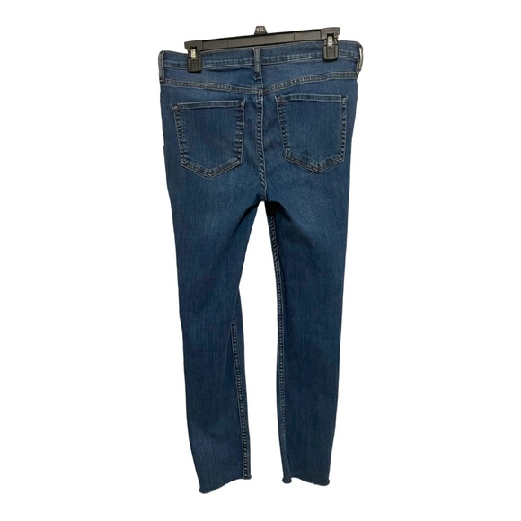 Free People Distressed High Rise 5 Button Fly Jeans Size 30 EUC - Picture 7 of 9